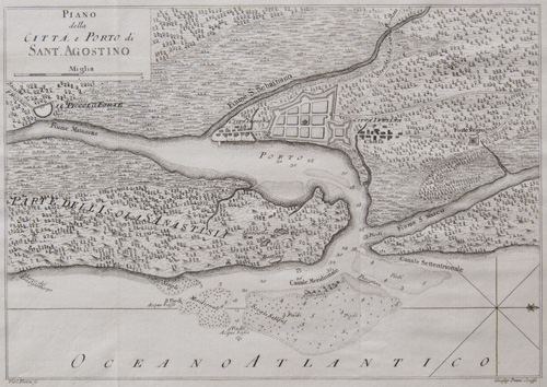 Piano della Citta e Porto di Sant Agostino
(map of the city and port of St. Augustine, Florida)